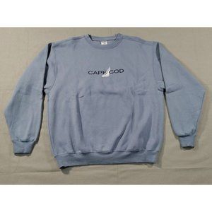 Cuffy's Of Cape Code Long Sleeve Light Blue Sailboat Sweatshirt - XL